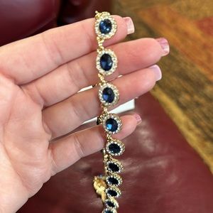 Navy rhinestone jewelry